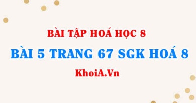 Bài 5 trang 67 SGK Hóa 8: Công thức chuyển đổi giữa lượng chất và khối lượng, lượng chất và thể tích